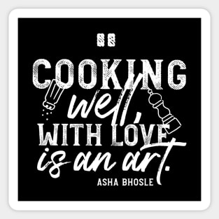 Cooking Well With Love BW Sticker